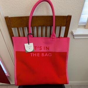 Kate Spade Pink and Red Tote Bag - Limited Edition Collab With Target